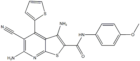 717843-94-2 3,6-diamino-5-cyano-N-(4-methoxyphenyl)-4-(2-thienyl)thieno[2,3-b]pyridine-2-carboxamide