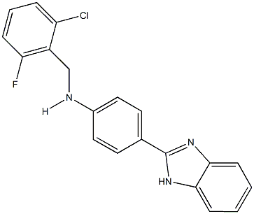 4-(1H-benzimidazol-2-yl)-N-(2-chloro-6-fluorobenzyl)aniline Structure