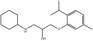 1-(cyclohexylamino)-3-(2-isopropyl-5-methylphenoxy)-2-propanol,71947-22-3,结构式