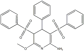 720670-21-3 6-methoxy-4-phenyl-3,5-bis(phenylsulfonyl)-4,5-dihydro-2-pyridinylamine
