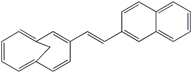 2-[(E)-2-bicyclo[4.4.1]undeca-1(10),2,4,6,8-pentaen-3-ylethenyl]naphthalene Struktur