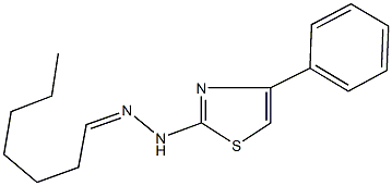 heptanal (4-phenyl-1,3-thiazol-2-yl)hydrazone|
