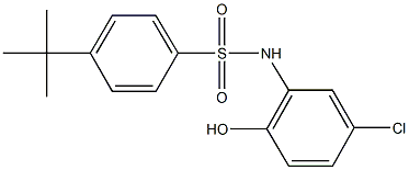 4-tert-butyl-N-(5-chloro-2-hydroxyphenyl)benzenesulfonamide 结构式