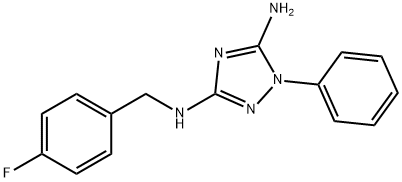 N-(5-amino-1-phenyl-1H-1,2,4-triazol-3-yl)-N-(4-fluorobenzyl)amine Structure