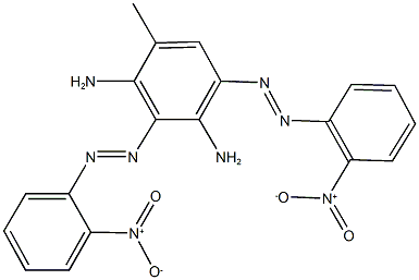 1-[2,4-diamino-3-({2-nitrophenyl}diazenyl)-5-methylphenyl]-2-{2-nitrophenyl}diazene Structure