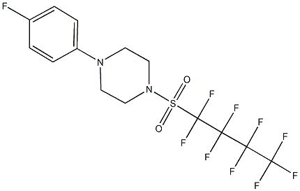1-(4-fluorophenyl)-4-[(1,1,2,2,3,3,4,4,4-nonafluorobutyl)sulfonyl]piperazine Structure