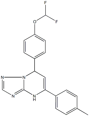 7-[4-(difluoromethoxy)phenyl]-5-(4-methylphenyl)-4,7-dihydro[1,2,4]triazolo[1,5-a]pyrimidine,720677-10-1,结构式