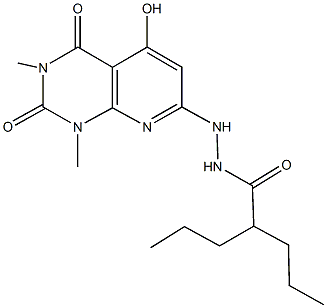 N'-(5-hydroxy-1,3-dimethyl-2,4-dioxo-1,2,3,4-tetrahydropyrido[2,3-d]pyrimidin-7-yl)-2-propylpentanohydrazide,722459-45-2,结构式