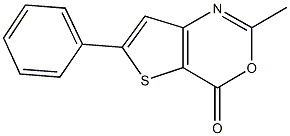 2-methyl-6-phenyl-4H-thieno[3,2-d][1,3]oxazin-4-one Struktur