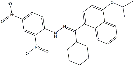 (E)-cyclohexyl(4-isopropoxy-1-naphthyl)methanone {2,4-dinitrophenyl}hydrazone Structure