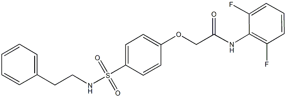 N-(2,6-difluorophenyl)-2-(4-{[(2-phenylethyl)amino]sulfonyl}phenoxy)acetamide Structure