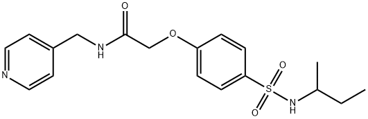 2-{4-[(sec-butylamino)sulfonyl]phenoxy}-N-(4-pyridinylmethyl)acetamide Structure