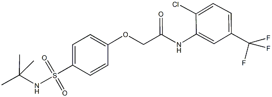 722470-30-6 2-{4-[(tert-butylamino)sulfonyl]phenoxy}-N-[2-chloro-5-(trifluoromethyl)phenyl]acetamide