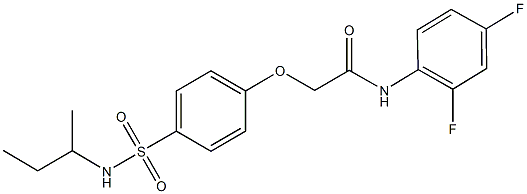 2-{4-[(sec-butylamino)sulfonyl]phenoxy}-N-(2,4-difluorophenyl)acetamide|