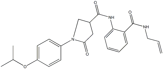 N-{2-[(allylamino)carbonyl]phenyl}-1-(4-isopropoxyphenyl)-5-oxo-3-pyrrolidinecarboxamide 结构式