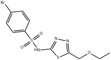 4-bromo-N-[5-(ethoxymethyl)-1,3,4-thiadiazol-2-yl]benzenesulfonamide Struktur