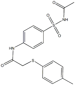 N-{4-[(acetylamino)sulfonyl]phenyl}-2-[(4-methylphenyl)sulfanyl]acetamide Struktur