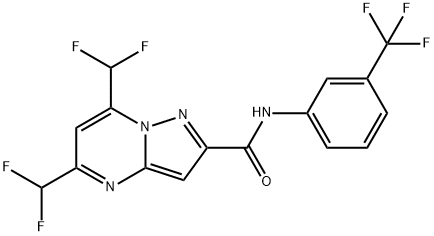 5,7-bis(difluoromethyl)-N-[3-(trifluoromethyl)phenyl]pyrazolo[1,5-a]pyrimidine-2-carboxamide Structure