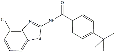 4-tert-butyl-N-(4-chloro-1,3-benzothiazol-2-yl)benzamide Structure