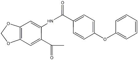 N-(6-acetyl-1,3-benzodioxol-5-yl)-4-phenoxybenzamide Struktur