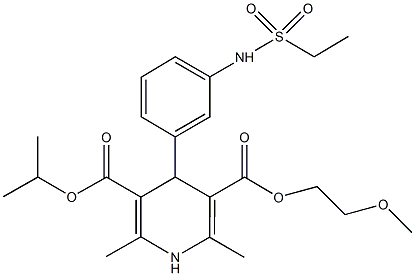 3-isopropyl 5-(2-methoxyethyl) 4-{3-[(ethylsulfonyl)amino]phenyl}-2,6-dimethyl-1,4-dihydro-3,5-pyridinedicarboxylate|
