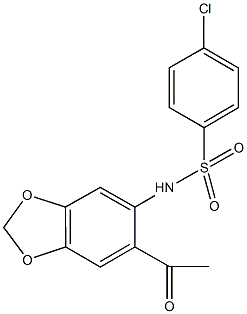 N-(6-acetyl-1,3-benzodioxol-5-yl)-4-chlorobenzenesulfonamide Structure