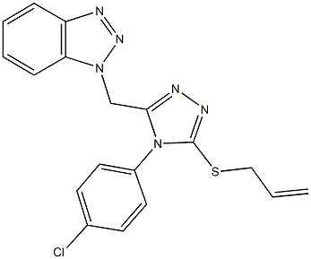723258-82-0 allyl 5-(1H-1,2,3-benzotriazol-1-ylmethyl)-4-(4-chlorophenyl)-4H-1,2,4-triazol-3-yl sulfide