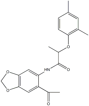 N-(6-acetyl-1,3-benzodioxol-5-yl)-2-(2,4-dimethylphenoxy)propanamide|