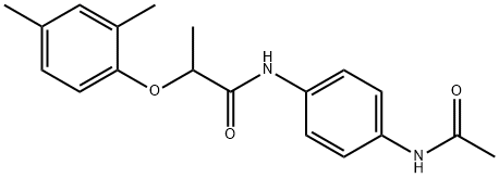N-[4-(acetylamino)phenyl]-2-(2,4-dimethylphenoxy)propanamide Struktur