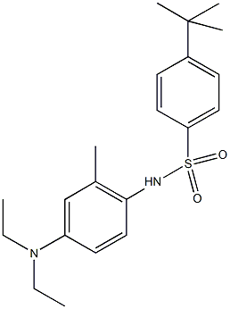 4-tert-butyl-N-[4-(diethylamino)-2-methylphenyl]benzenesulfonamide 结构式