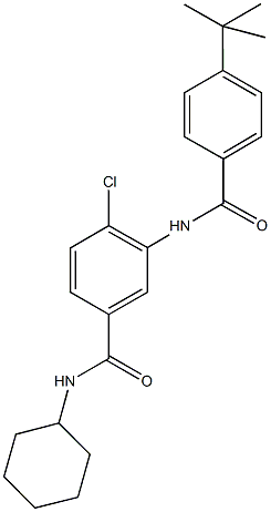 3-[(4-tert-butylbenzoyl)amino]-4-chloro-N-cyclohexylbenzamide Structure