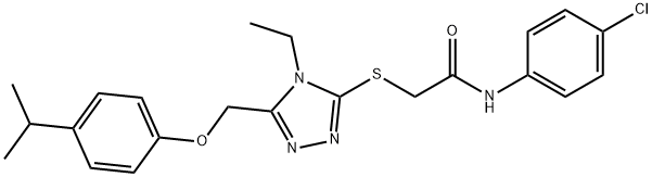 723292-42-0 N-(4-chlorophenyl)-2-({4-ethyl-5-[(4-isopropylphenoxy)methyl]-4H-1,2,4-triazol-3-yl}sulfanyl)acetamide