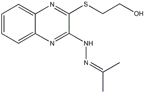 acetone {3-[(2-hydroxyethyl)sulfanyl]-2-quinoxalinyl}hydrazone Structure