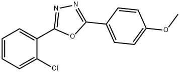 4-[5-(2-chlorophenyl)-1,3,4-oxadiazol-2-yl]phenyl methyl ether 结构式