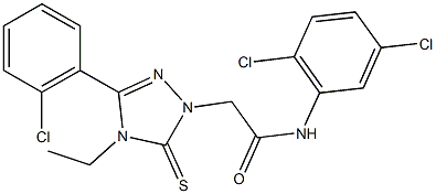2-[3-(2-chlorophenyl)-4-ethyl-5-thioxo-4,5-dihydro-1H-1,2,4-triazol-1-yl]-N-(2,5-dichlorophenyl)acetamide|