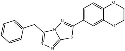 3-benzyl-6-(2,3-dihydro-1,4-benzodioxin-6-yl)[1,2,4]triazolo[3,4-b][1,3,4]thiadiazole Structure
