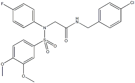 723738-43-0 N-(4-chlorobenzyl)-2-{[(3,4-dimethoxyphenyl)sulfonyl]-4-fluoroanilino}acetamide