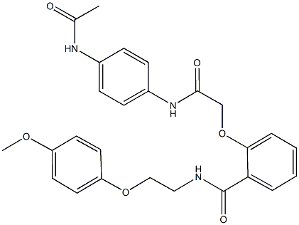 2-{2-[4-(acetylamino)anilino]-2-oxoethoxy}-N-[2-(4-methoxyphenoxy)ethyl]benzamide|