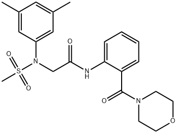 2-[3,5-dimethyl(methylsulfonyl)anilino]-N-[2-(4-morpholinylcarbonyl)phenyl]acetamide,723741-18-2,结构式