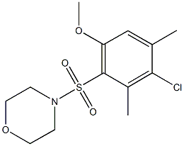 4-chloro-3,5-dimethyl-2-(4-morpholinylsulfonyl)phenyl methyl ether|