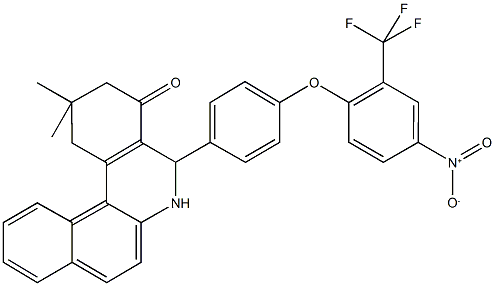 5-{4-[4-nitro-2-(trifluoromethyl)phenoxy]phenyl}-2,2-dimethyl-2,3,5,6-tetrahydrobenzo[a]phenanthridin-4(1H)-one