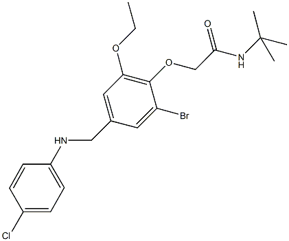 723751-69-7 2-{2-bromo-4-[(4-chloroanilino)methyl]-6-ethoxyphenoxy}-N-(tert-butyl)acetamide