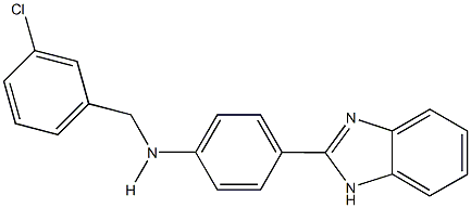 4-(1H-benzimidazol-2-yl)-N-(3-chlorobenzyl)aniline Struktur