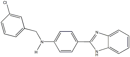 4-(1H-benzimidazol-2-yl)-N-(3-chlorobenzyl)aniline Structure