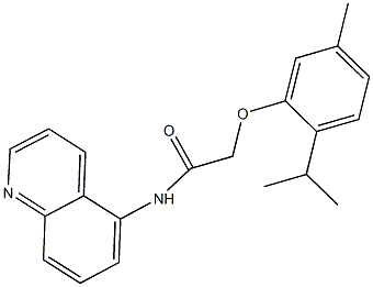 2-(2-isopropyl-5-methylphenoxy)-N-(5-quinolinyl)acetamide Struktur