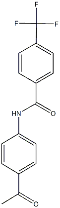 N-(4-acetylphenyl)-4-(trifluoromethyl)benzamide Struktur