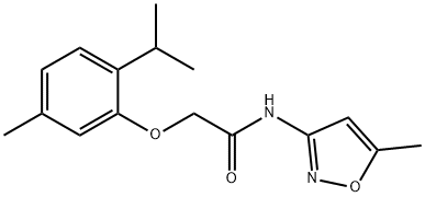2-(2-isopropyl-5-methylphenoxy)-N-(5-methyl-3-isoxazolyl)acetamide Structure