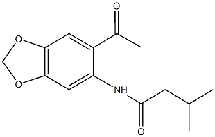 N-(6-acetyl-1,3-benzodioxol-5-yl)-3-methylbutanamide Structure