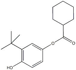 3-tert-butyl-4-hydroxyphenyl cyclohexanecarboxylate Struktur
