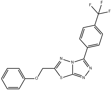 phenyl {3-[4-(trifluoromethyl)phenyl][1,2,4]triazolo[3,4-b][1,3,4]thiadiazol-6-yl}methyl ether Struktur